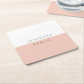 Benutzerdefinierte moderne, elegante Minimalistisc Rechteckiger Pappuntersetzer (angewinkelt)