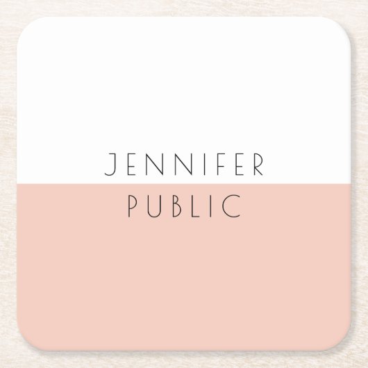 Benutzerdefinierte moderne, elegante Minimalistisc Rechteckiger Pappuntersetzer (Vorderseite)