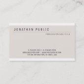 Benutzerdefinierte moderne, elegante Minimalistisc Visitenkarte (Rückseite)