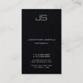 Benutzerdefinierte moderne, elegante Mit Monogramm Visitenkarte (Rückseite)