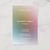 Benutzerdefinierte moderne, elegante monogramm-far visitenkarte (Rückseite)