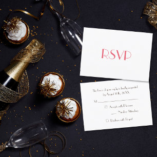 Benutzerdefinierte moderne elegante Party UAWG Ein RSVP Karte