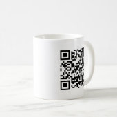 Benutzerdefinierte moderne, elegante QR-Code-Vorla Kaffeetasse (VorderseiteRechts)