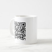 Benutzerdefinierte moderne, elegante QR-Code-Vorla Kaffeetasse (Vorderseite Links)