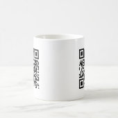 Benutzerdefinierte moderne, elegante QR-Code-Vorla Kaffeetasse (Mittel)