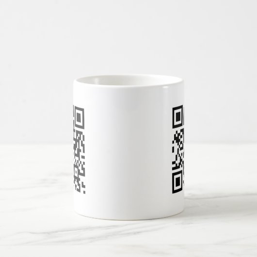 Benutzerdefinierte moderne, elegante QR-Code-Vorla Kaffeetasse (Mittel)