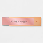 Benutzerdefinierte moderne, elegante Rosegold-Vorl Türschild (Vorderseite )