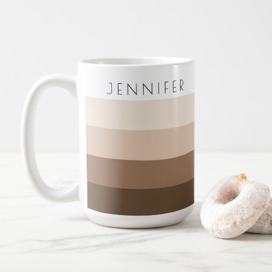 Benutzerdefinierte moderne, elegante Vorlagennamen Kaffeetasse (Mit Donut)