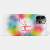 Benutzerdefinierte, moderne, farbige Monogramm-Vor Case-Mate iPhone Hülle (Rückseite (Horizontal))