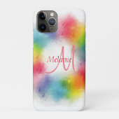 Benutzerdefinierte, moderne, farbige Monogramm-Vor Case-Mate iPhone Hülle (Rückseite)