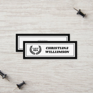 Benutzerdefinierte moderne, fette Abschluss-Namens Telefonnummerkarte