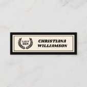 Benutzerdefinierte moderne, fette Abschluss-Namens Telefonnummerkarte (Vorderseite)