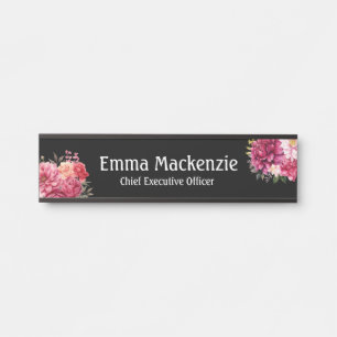 Benutzerdefinierte moderne florale Namensschild Bü