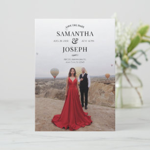 Benutzerdefinierte moderne Foto-Hochzeit Save The Date
