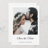 Benutzerdefinierte moderne Foto-Vorlage Save the D Save The Date (Vorne/Hinten)