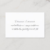 Benutzerdefinierte moderne, handgeschriebene Skrip Visitenkarte (Rückseite)