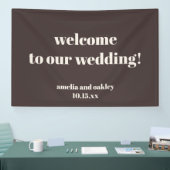 Benutzerdefinierte moderne herbstbraune Hochzeit B Banner (Messe)