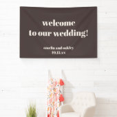 Benutzerdefinierte moderne herbstbraune Hochzeit B Banner (InSitu)