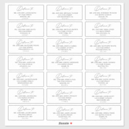 Benutzerdefinierte, moderne Hochzeitsadressen-Labe Aufkleber