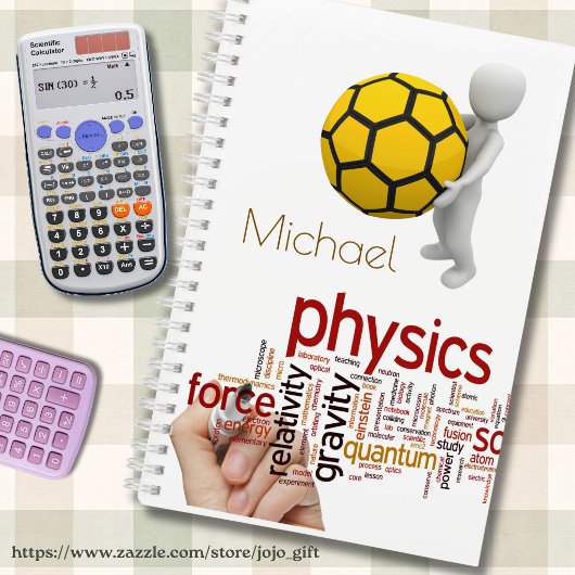 Benutzerdefinierte moderne Illustrationsfach Physi Notizblock