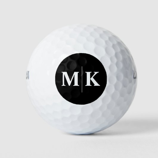 Benutzerdefinierte moderne Initialen solides Schwa Golfball (Vorderseite)
