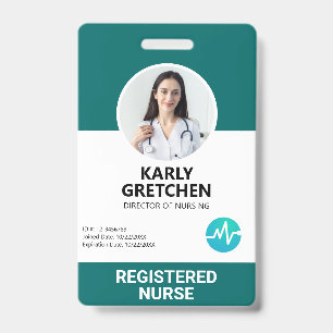Benutzerdefinierte moderne Krankenhausmitarbeiter- Ausweis
