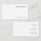 Benutzerdefinierte moderne Minimalistische Elegant Visitenkarte (Vorne/Hinten)