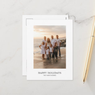 Benutzerdefinierte moderne minimalistische Foto-Fr Feiertagspostkarte