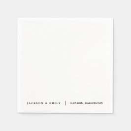 Benutzerdefinierte moderne minimalistische Hochzei Serviette