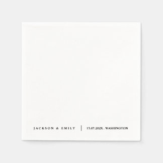 Benutzerdefinierte moderne minimalistische Hochzei Serviette