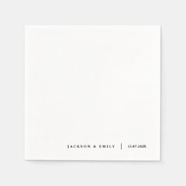 Benutzerdefinierte moderne minimalistische Hochzei Serviette
