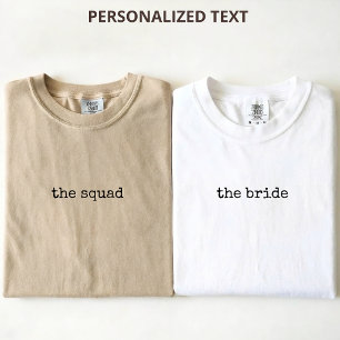Benutzerdefinierte moderne minimalistische Schrift T-Shirt