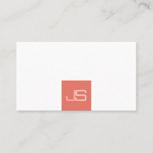 Benutzerdefinierte moderne Mit Monogramm Elegant-V Visitenkarte