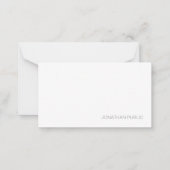 Benutzerdefinierte moderne Monogramm-Elegante Mini Mitteilungskarte (Vorderseite)