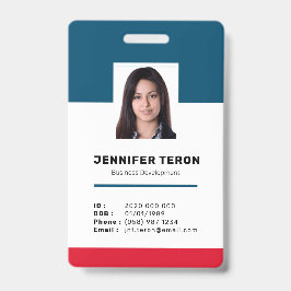 Benutzerdefinierte moderne Navy Mitarbeiter ID Car Ausweis