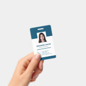 Benutzerdefinierte moderne Navy Mitarbeiter ID Car Ausweis (Handheld)