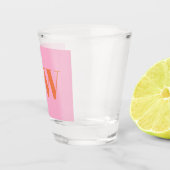 Benutzerdefinierte moderne pink-orangefarbene mono schnapsglas (Rechts)