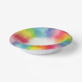 Benutzerdefinierte moderne Regenbogenfarben Trendv Pappteller (Gewinkelt)