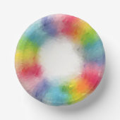 Benutzerdefinierte moderne Regenbogenfarben Trendv Pappteller (Vorderseite)