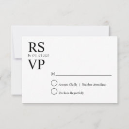 Benutzerdefinierte moderne RSVP-Karte Einladung