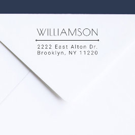 Benutzerdefinierte moderne Rücksendeadresse Minima Permastempel