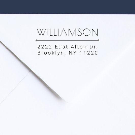 Benutzerdefinierte moderne Rücksendeadresse Minima Permastempel