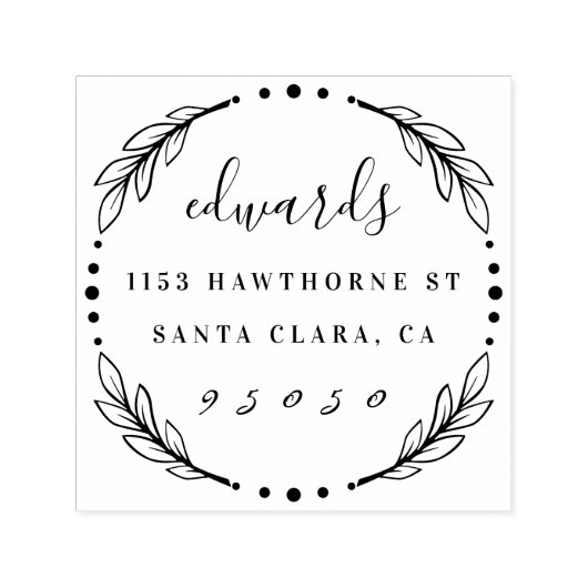 Benutzerdefinierte moderne Script-Rücksendeadresse Permastempel (Design)