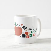 Benutzerdefinierte moderne skandinavisch-chice App Kaffeetasse (VorderseiteRechts)