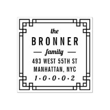 Benutzerdefinierte moderne Square Familienname Rüc