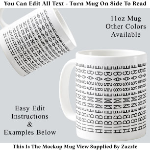 Benutzerdefinierte moderne Typografie Optische Ill Kaffeetasse