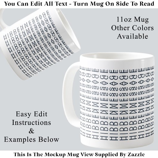 Benutzerdefinierte moderne Typografie Optische Ill Kaffeetasse