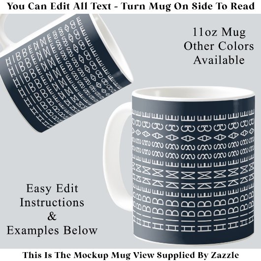 Benutzerdefinierte moderne Typografie Optische Ill Kaffeetasse