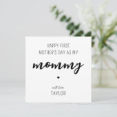 Benutzerdefinierte moderne und elegante First Moth Karte (Stehend Vorderseite)