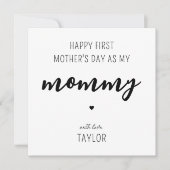 Benutzerdefinierte moderne und elegante First Moth Karte (Vorderseite)